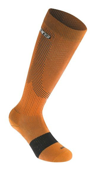 Sosete Moto Alpinestars Compression Negru / Portocaliu 1700016/41/S