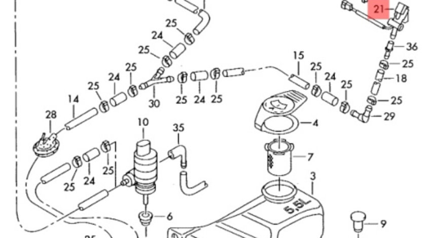 Spalator parbriz Audi A3 8L coupe 2001 2002 2003 OEM 8L0955988A