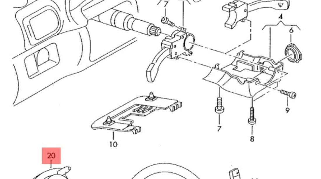 Spirala airbag / spirala volan VOLKSWAGEN BORA (1J2) [ 1998 - 2013 ] TDI (AGR, ALH) 66KW|90HP VAG OEM 1J0959653E