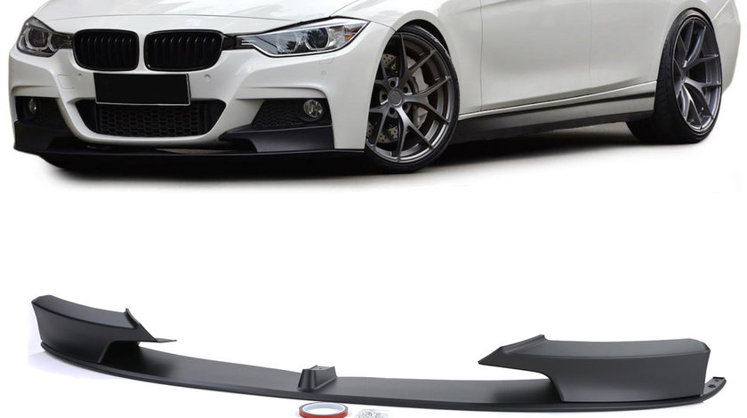 Spliter/ prelungire bara fata BMW seria 3 F30 F31 F35 M-Performance design negru mat