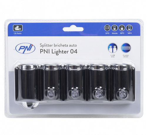 Splitter Bricheta Auto Pni Lighter 04 4 Iesiri, 2XUSB, Indicator Led 12-24V PNI-SBR04