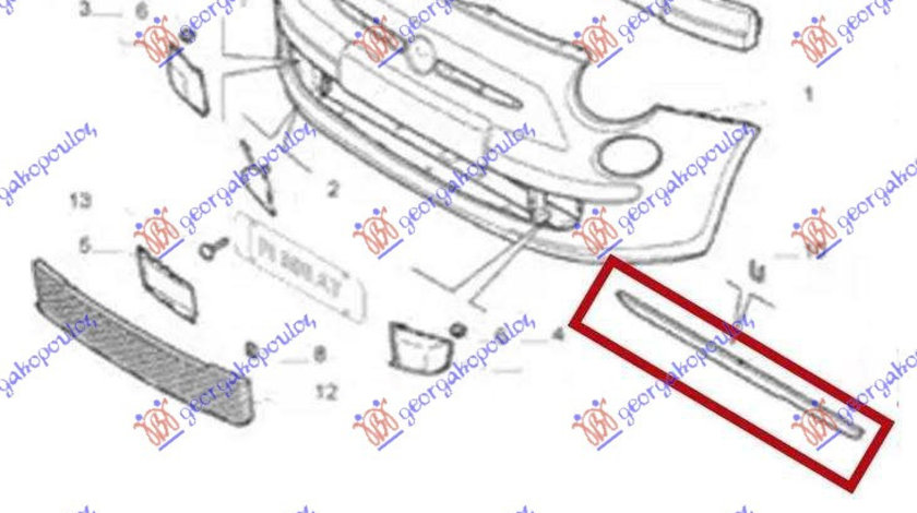 Spoiler Bara Fata - Fiat 500 2007 , 51861057