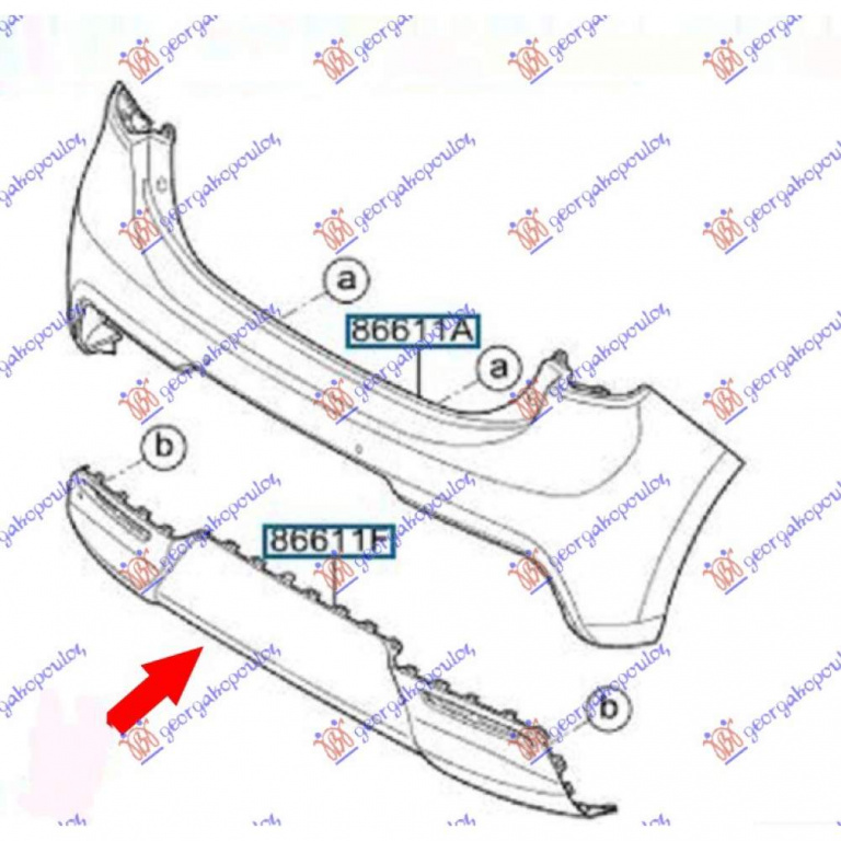 Spoiler Bara Fata - Kia Rio 2017 , 86591-H8000