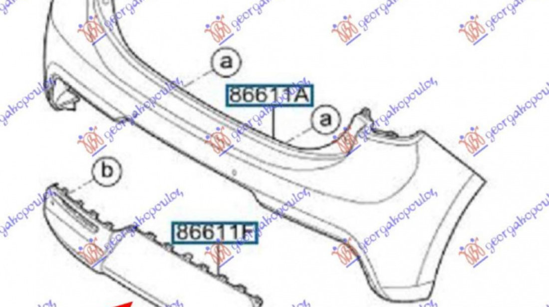 Spoiler Bara Fata - Kia Rio 2017 , 86591-H8000