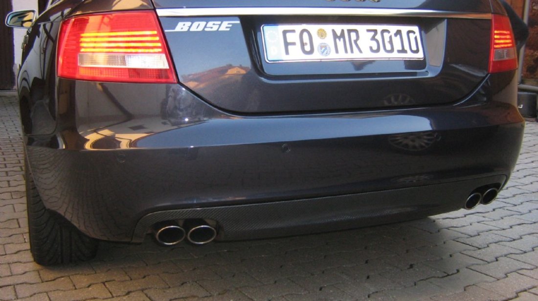 Spoiler bara spate pentru evacuare dubla AUDI A6 4F 2005 2009 Limuzina