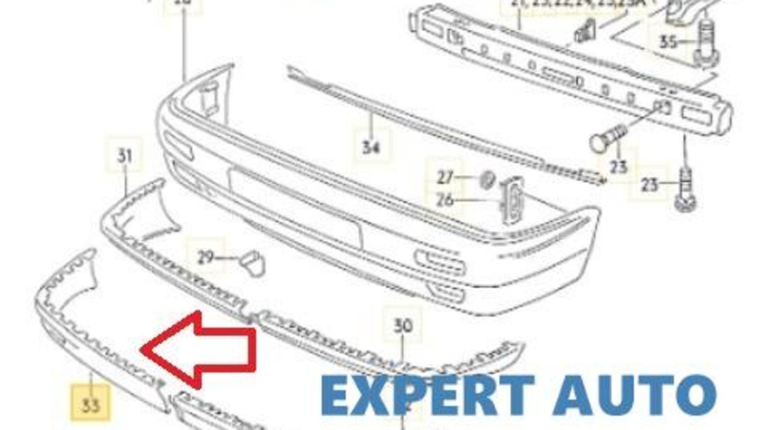 Spoiler gti Volkswagen Golf 3 (1991-1998)[1H1] 191805904D/C