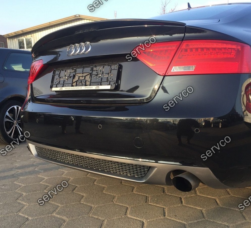 Spoiler prelungire adaos fusta evacuare bara spate Audi A5 Sportback Facelit Sline