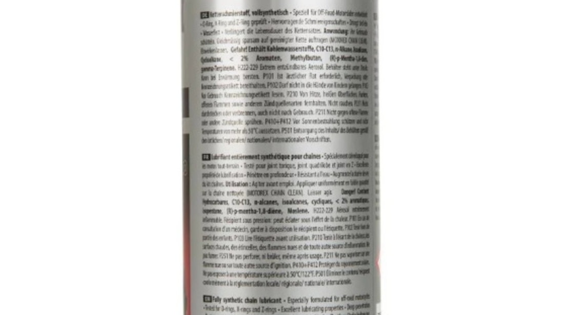 Spray Degresant Lant Moto Motorex Chain Clean Degreaser 500ML MO 160953 + Spray Lubrifiant Lant Moto Motorex Chainlube Offroad 500ML MO 160854