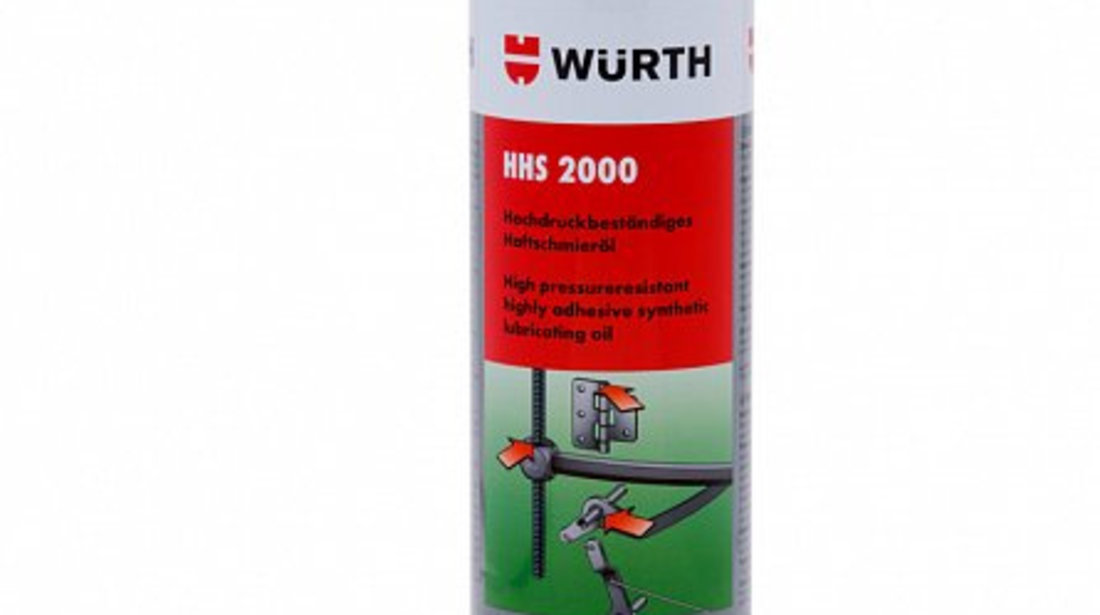 Spray vaselina aderenta cu inalta rezistenta la presiune Wurth HHS 2000, 500 ml cod intern: 893 106