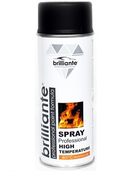 Spray Vopsea Brilliante Tempetraturi Inalte Negru 400ML 01454