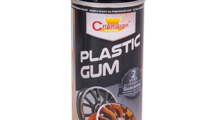 Spray Vopsea Champion Color Cauciucata Plastic Gum Negru 400ML 280317-2