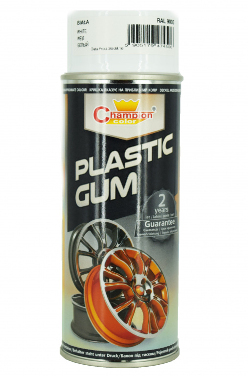 Spray Vopsea Champion Color Cauciucata Plastic Gum Alb 9003 400ML 280317-1