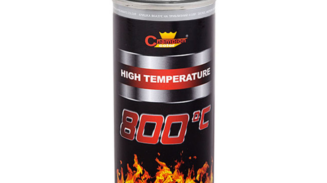 Spray Vopsea Champion Color Profesional Rezistent Termic Argintiu +800°C 400ML TCT-4917