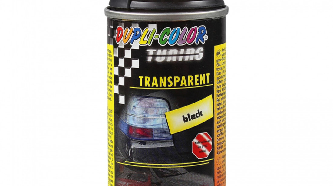 Spray Vopsea Dupli-Color Negru Transparent Stopuri Faruri 150ML 430213