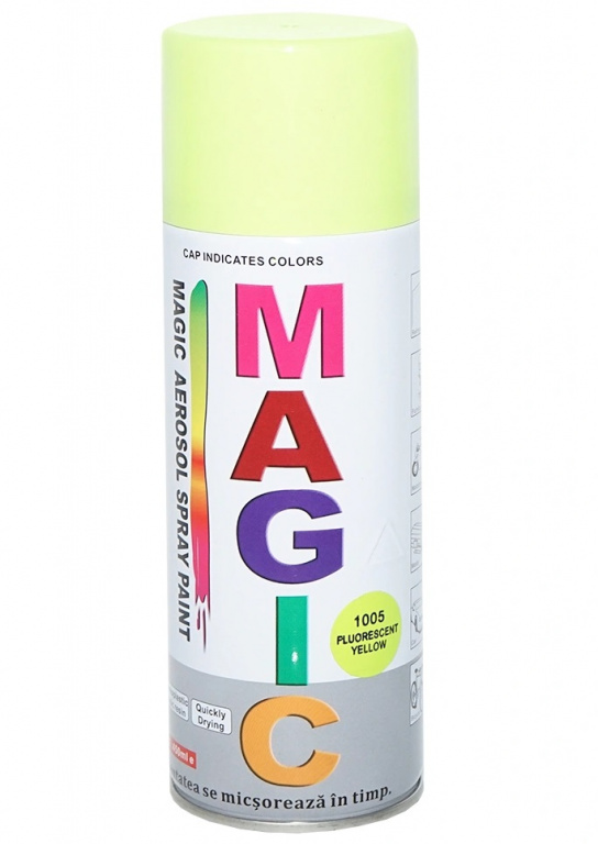Spray Vopsea Magic Galben Fluorescent 400ML