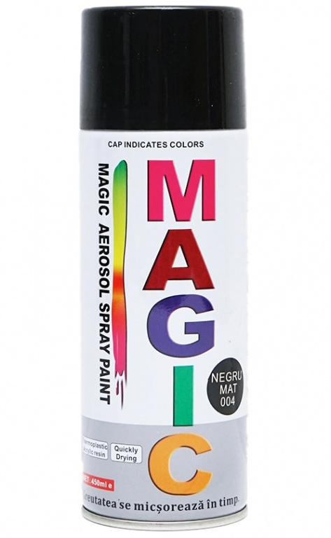 Spray Vopsea Magic Negru Mat 400ML