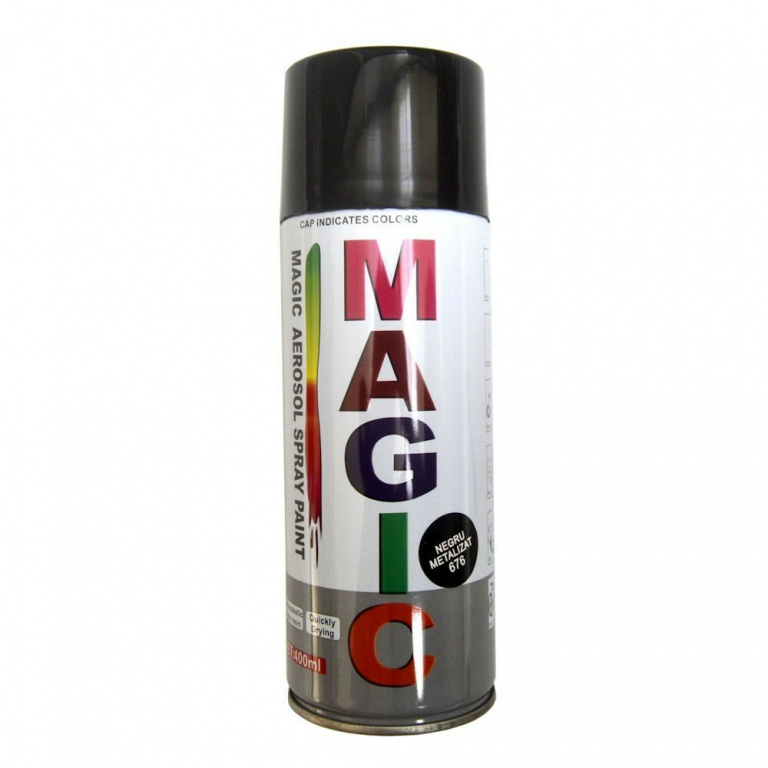Spray Vopsea Magic Negru Metalizat 676 400ML