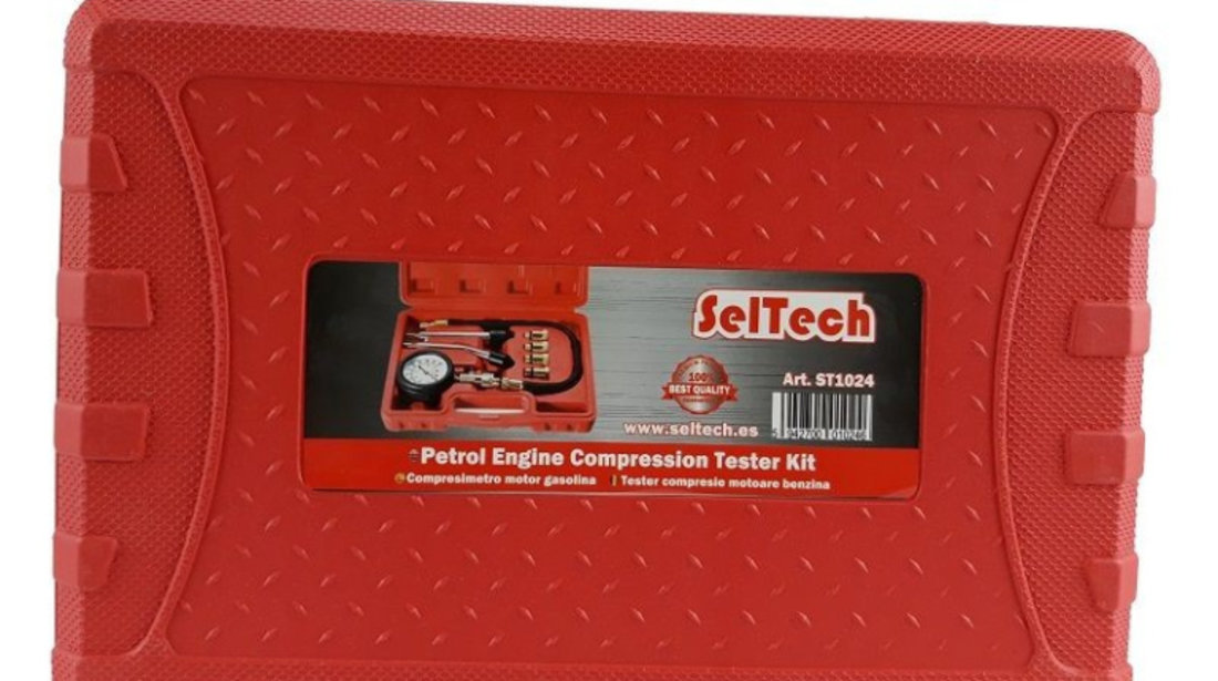 ST1024 Tester compresie motor benzina 8 piese, SelTech