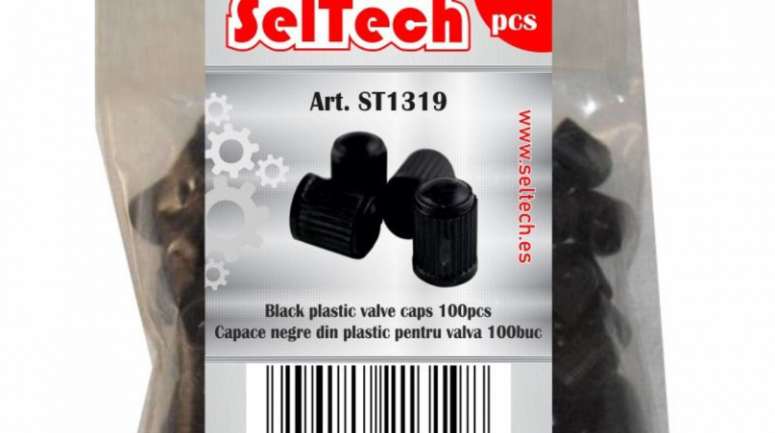 ST1319 Capace negre din plastic pentru valva 100buc, SelTech