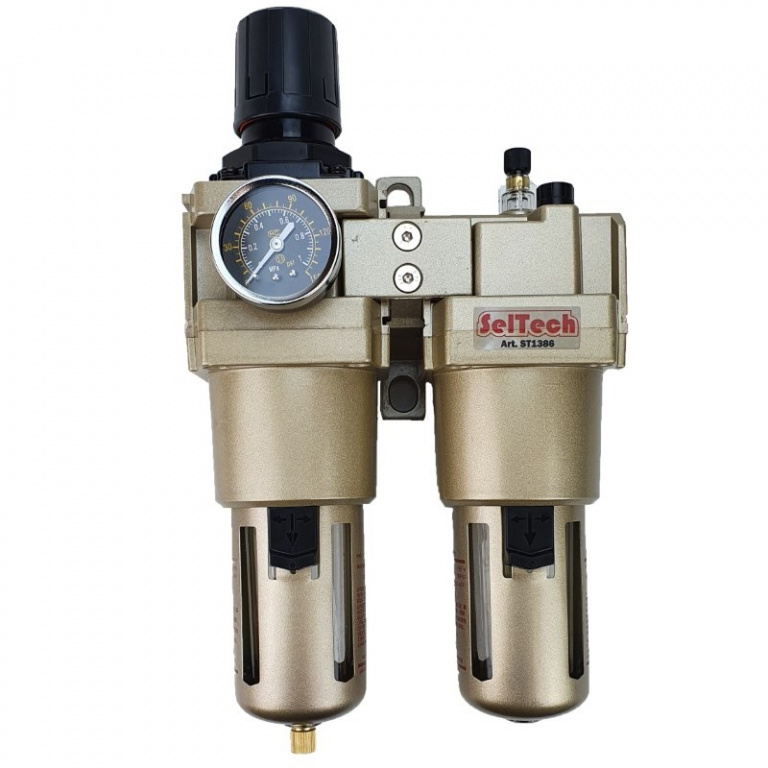 ST1386 Filtru, regulator si lubrificator aer de 3/4, SelTech