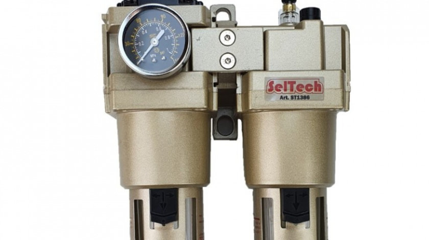 ST1386 Filtru, regulator si lubrificator aer de 3/4, SelTech