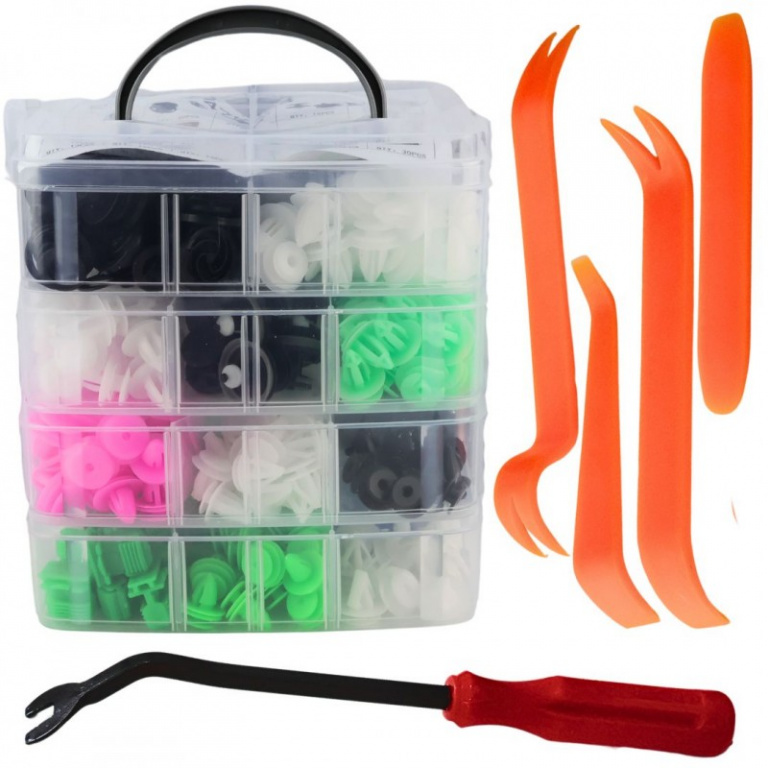 ST1521 Set 470 buc cleme din plastic + 5 unelte, SelTech