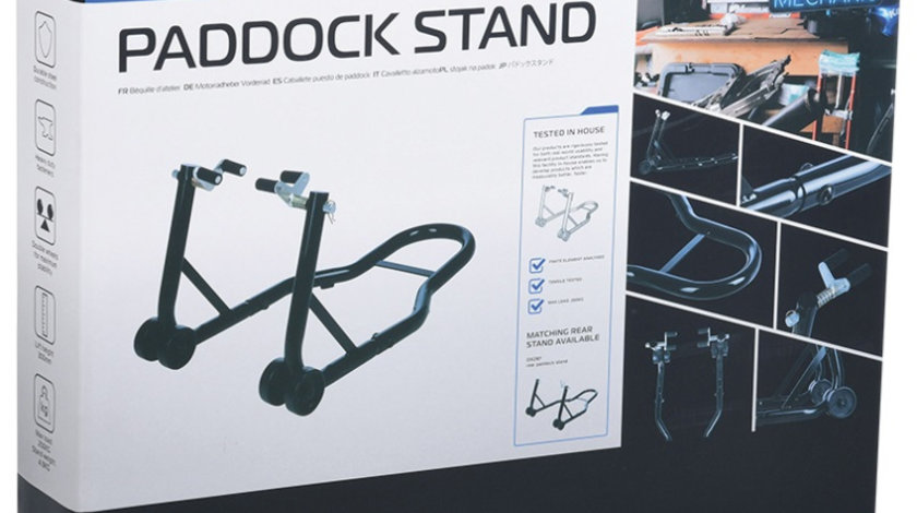 Stand Roata Moto Fata Oxford Paddock Stand Otel Negru OX287