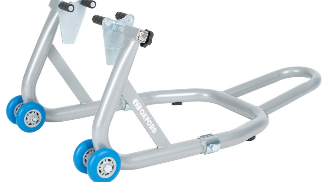 Stand Roata Moto Fata Oxford Premium Front Paddock Stand Otel Argintiu OX282