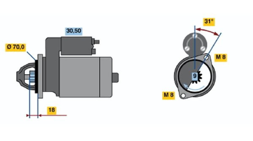 Starter (0001106014 BOSCH)