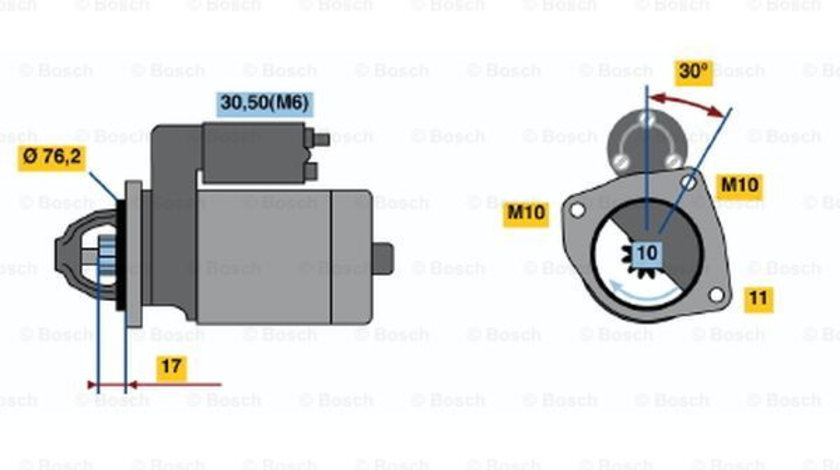 Starter (0001107016 BOSCH) FORD,FORD AUSTRALIA