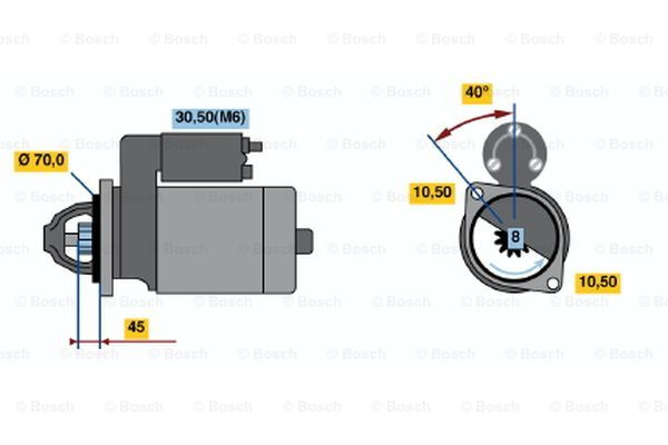 Starter (0001107039 BOSCH) NISSAN
