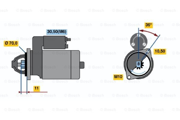 Starter (0001107093 BOSCH) NISSAN