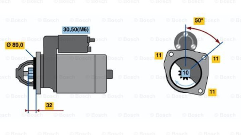 Starter (0001108111 BOSCH) FORD,LAND ROVER