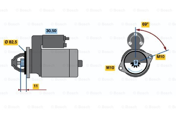 Starter (0001108123 BOSCH) CHRYSLER