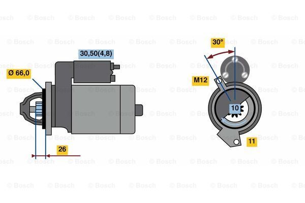 Starter (0001138019 BOSCH) AUDI