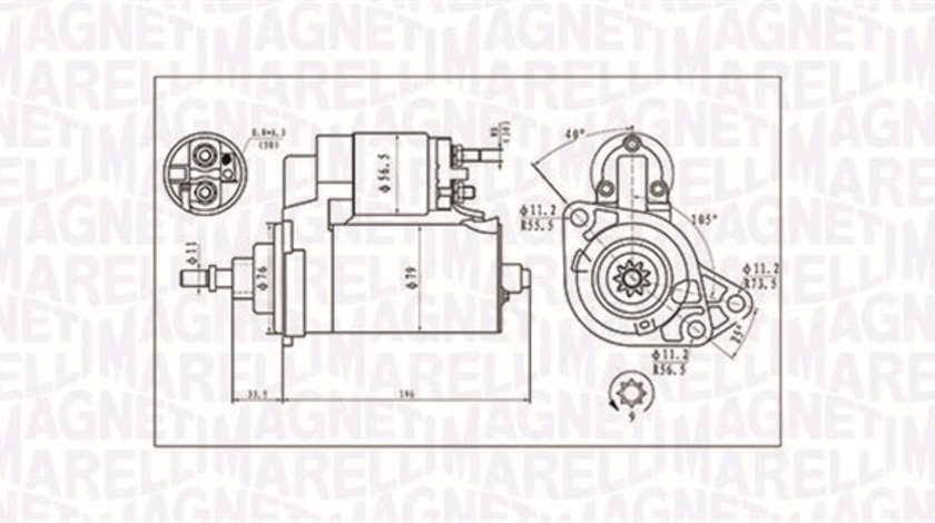 Starter (063720713010 MAGNETI MARELLI) AUDI,FORD,MERCEDES-BENZ,SEAT,SKODA