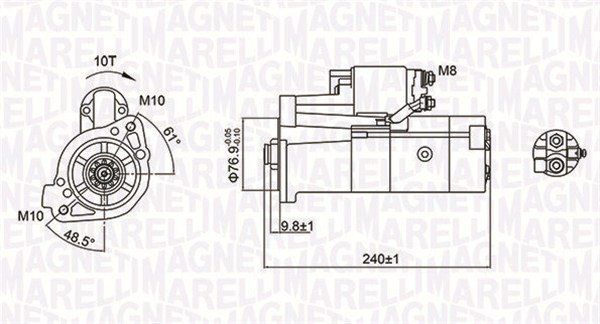 Starter (063721221010 MAGNETI MARELLI) MITSUBISHI
