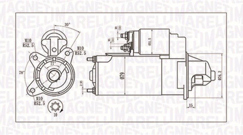 Starter (063721396010 MAGNETI MARELLI) FORD