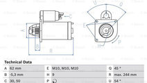 Starter (0986016120 BOSCH) Citroen,FIAT,PEUGEOT