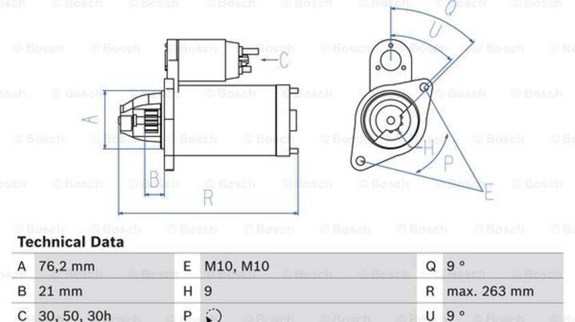 Starter (0986016920 BOSCH) ALPINA,BMW