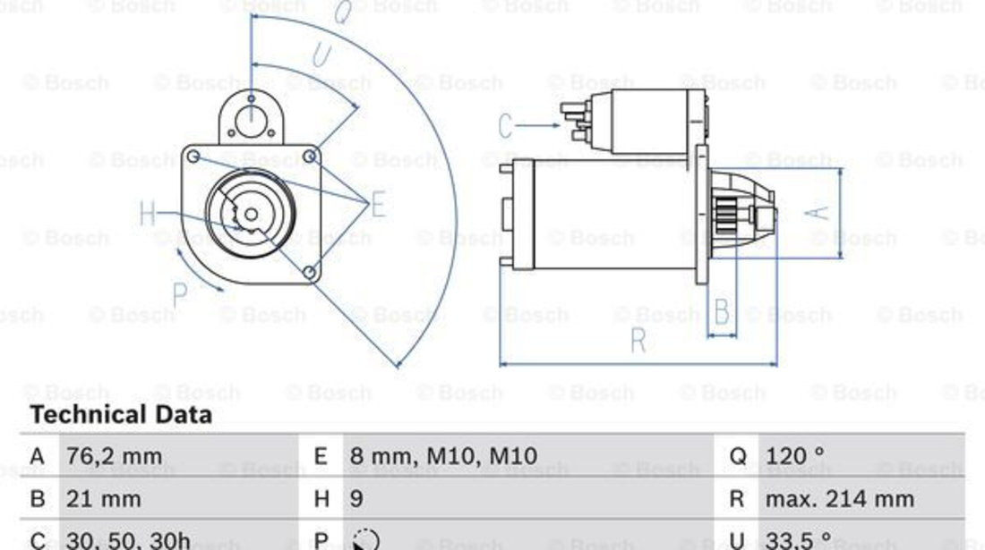 Starter (0986017110 BOSCH) BMW,BMW (BRILLIANCE)