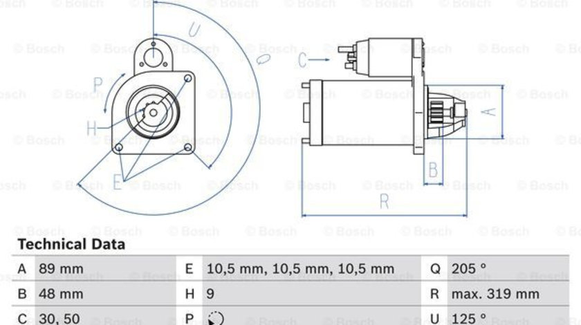 Starter (0986017240 BOSCH) MAZ,MERCEDES-BENZ