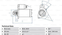 Starter (0986017260 BOSCH) MERCEDES-BENZ,SSANGYONG...