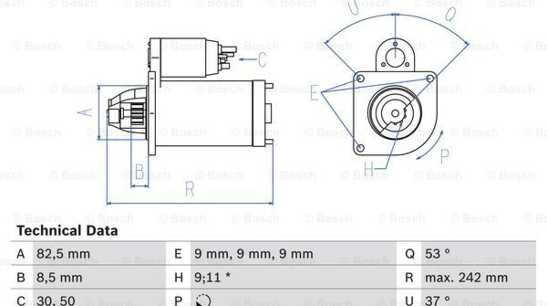 Starter (0986018450 BOSCH) FIAT