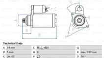 Starter (0986018701 BOSCH) TOYOTA