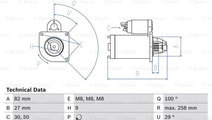 Starter (0986018950 BOSCH) IVECO,MITSUBISHI,UAZ