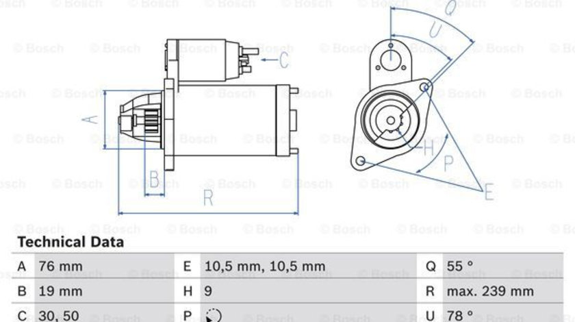 Starter (0986019960 BOSCH) OPEL,VAUXHALL