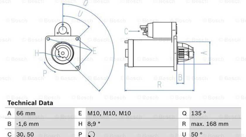 Starter (0986021051 BOSCH) NISSAN,RENAULT