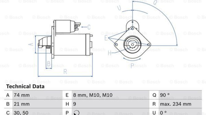 Starter (0986021230 BOSCH) BMW