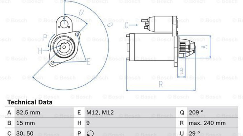 Starter (0986021610 BOSCH) AUDI,SEAT